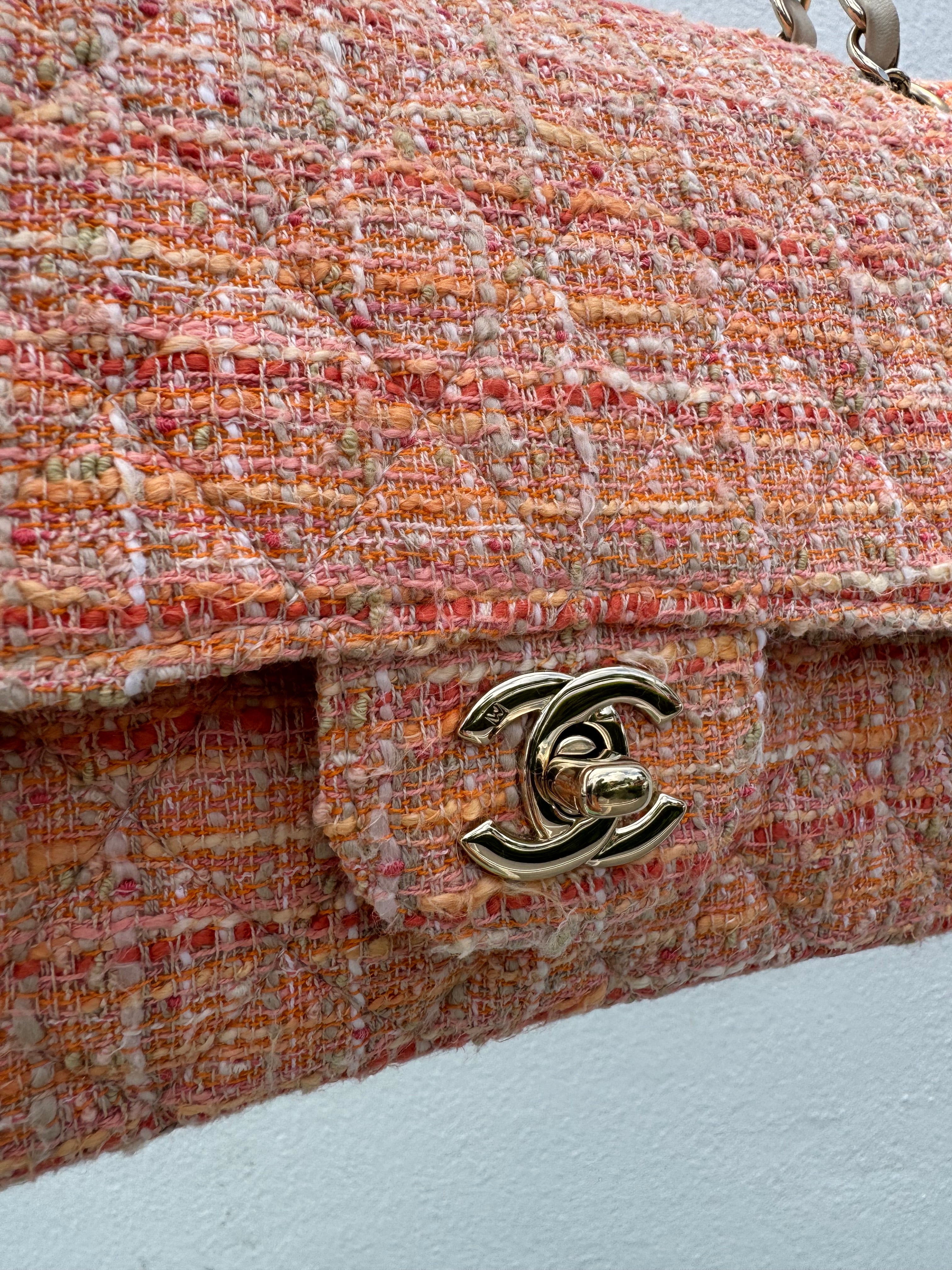 Chanel Tweed Double Flap Bag