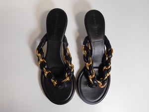 Black Chain Dot Sandals 37.5