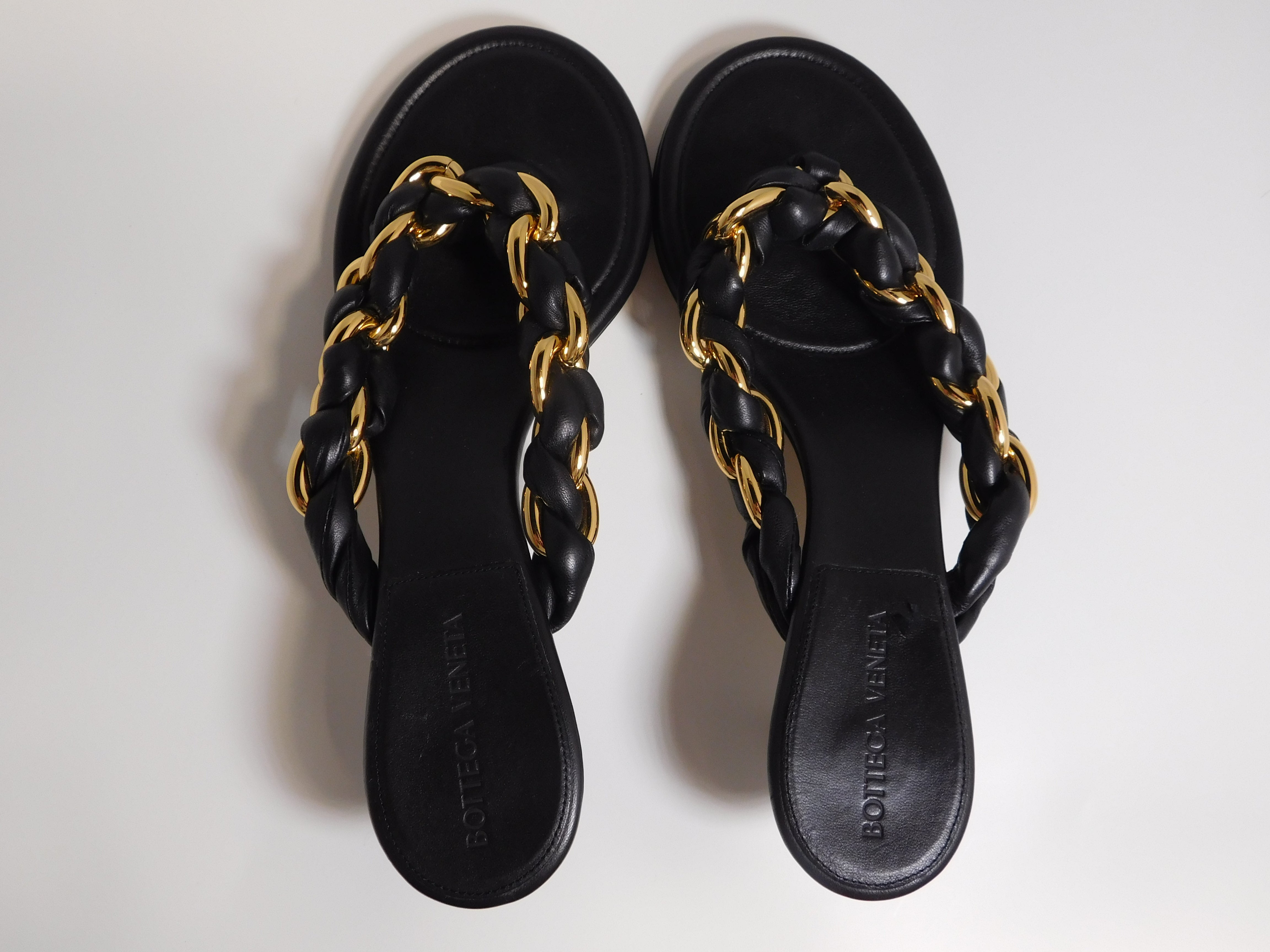 Black Chain Dot Sandals 37.5