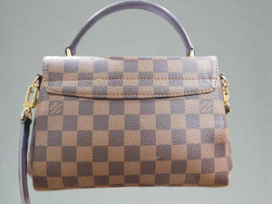 Croisette Handbag in Damier Ebene Canvas.